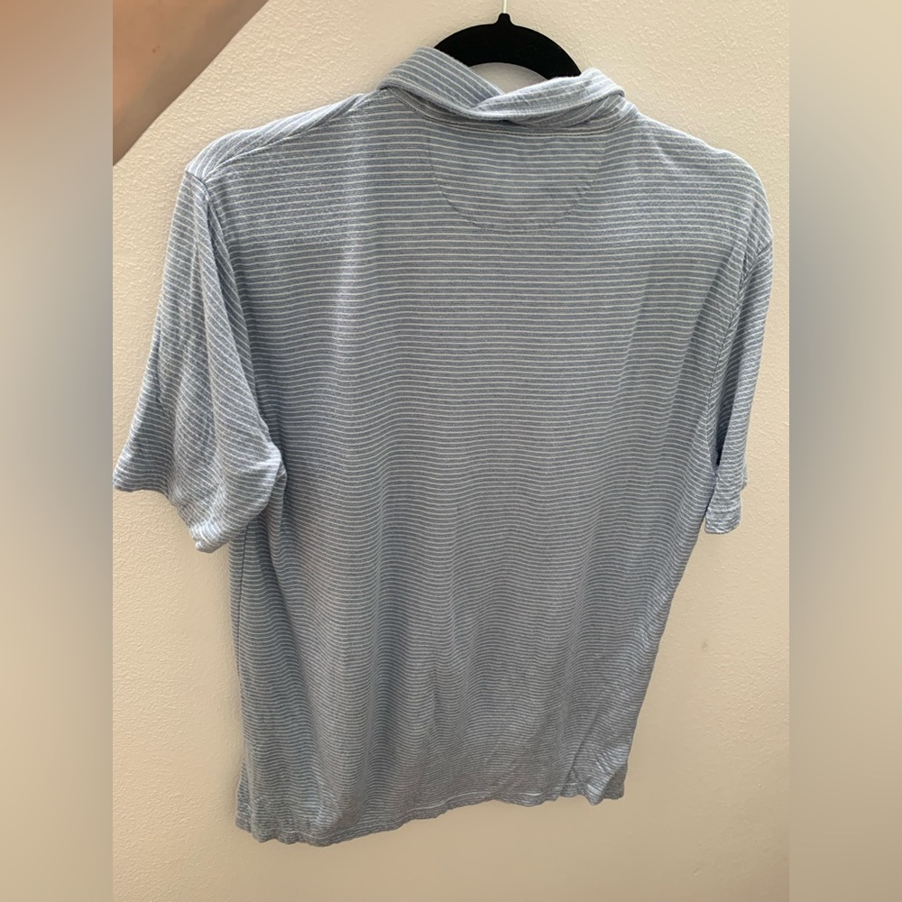 Faherty Cloud Collection Blue Polo, Size Medium - image 3